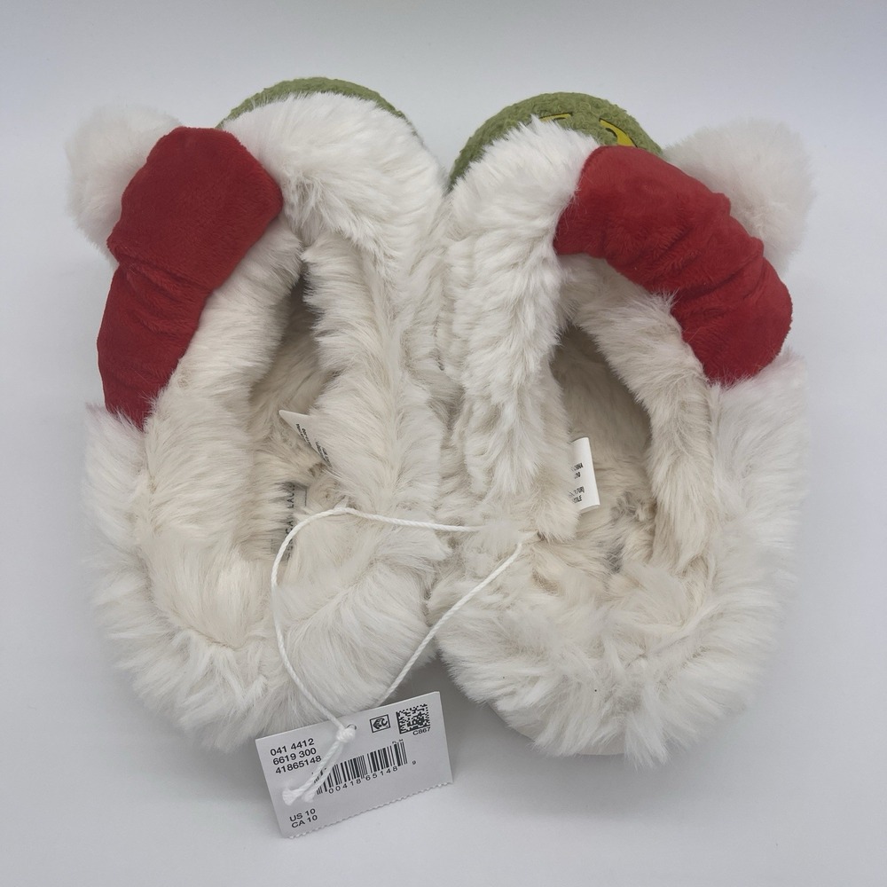 American Eagle Grinch Scuff Cozy Slippers‎ Women Size 10 Holiday Christmas NWT - Picture 4 of 6